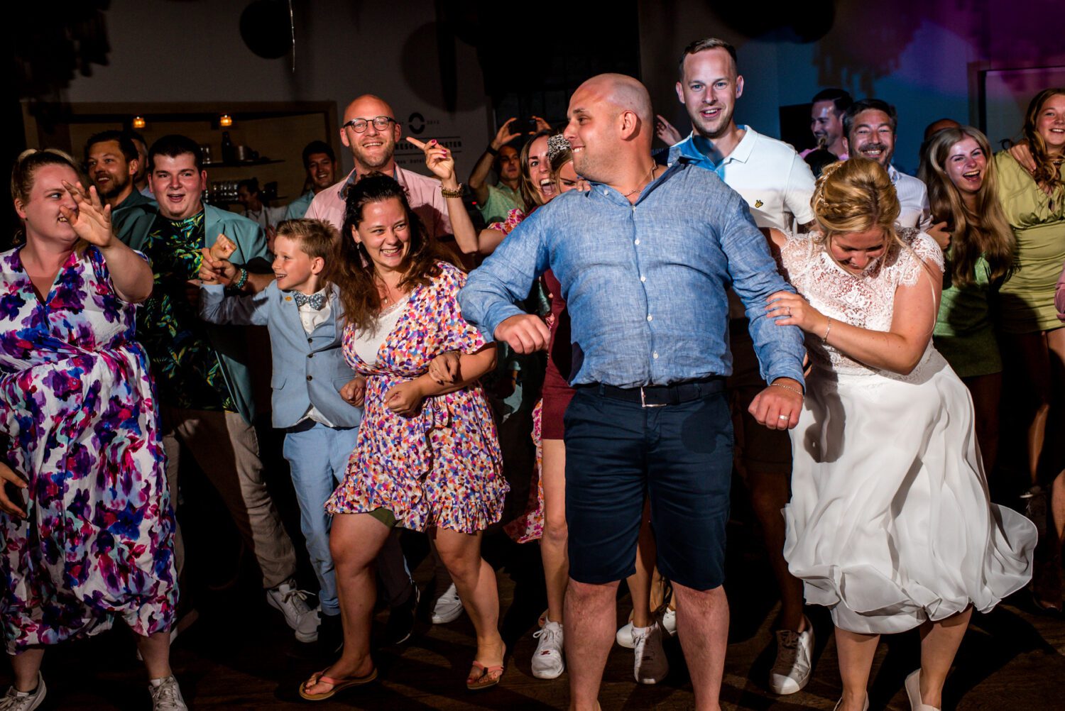 Feestavond trouwfeest journalistieke trouwfotografie