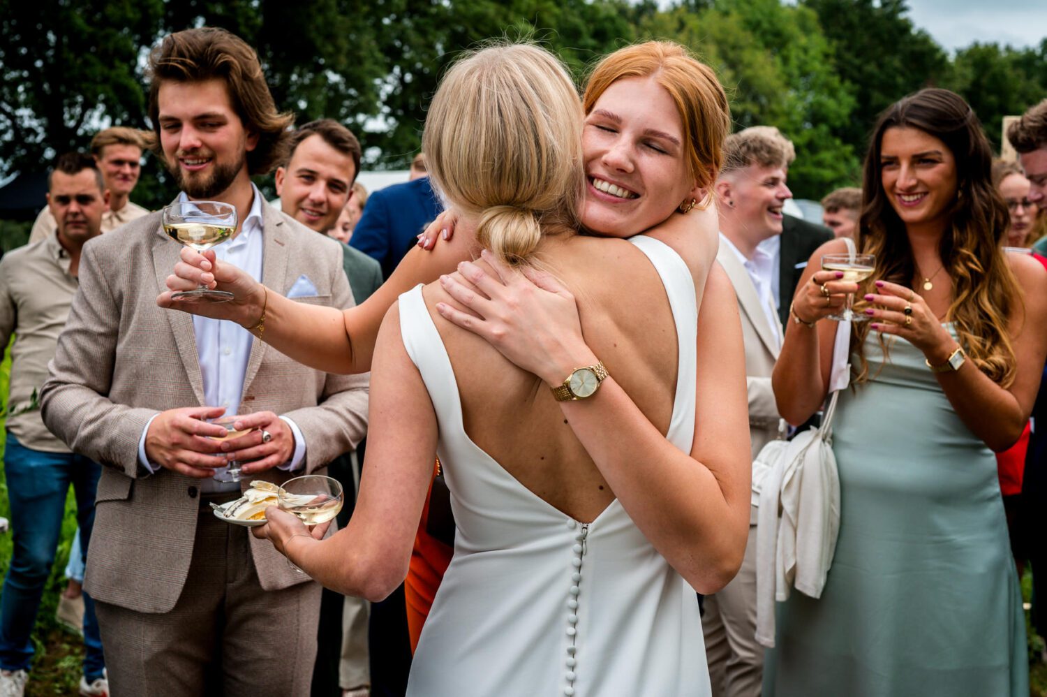 Felicitaties bruid borrel trouwfotografie Linda Bouritius